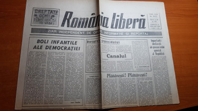 ziarul romania libera 11 februarie 1990- art. dosarele genocidului - canalul foto