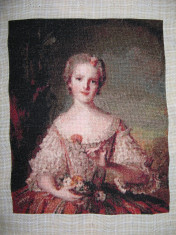 Goblen &amp;quot;Louise de France&amp;quot;, 20 x 25 cm, 49 culori, nou, niciodata inramat. foto