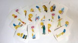 Lot 21 cartonase stickere Familia Simpson desene animate, The Simpsons