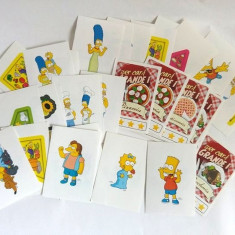 Lot 33 cartonase stickere Familia Simpson desene animate, IPER la grande