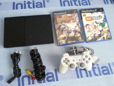 Joc Playstation 2 slim PERFECT FUNCTIONAL maneta cabluri 2 jocuri consola PS2 foto