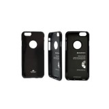 Husa protectie MERCURY GOOSPERY pentru Apple iPhone 6/6S, Silicon, Capac Spate, I-Jelly Case, Neagra
