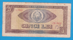 (1) BANCNOTA ROMANIA - 5 LEI 1966, REPUBLICA SOCIALISTA ROMANIA foto