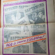 saptamana 3 noiembrie 1972-revista aniverseaza 100 de numere