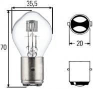 BEC FAR TIP - FUSTA MICA (P15D) 12V 35/35W foto