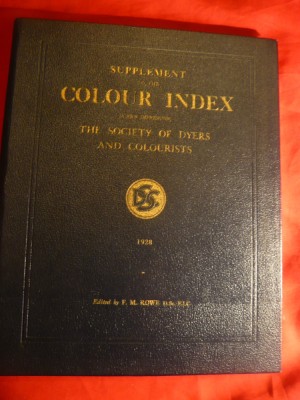 Supliment Catalog -Index Culori de Society of Dyers and Colourists 1928 - lb.eng foto
