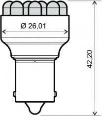 BEC FAR LED ALB 12V (BAY15S) foto