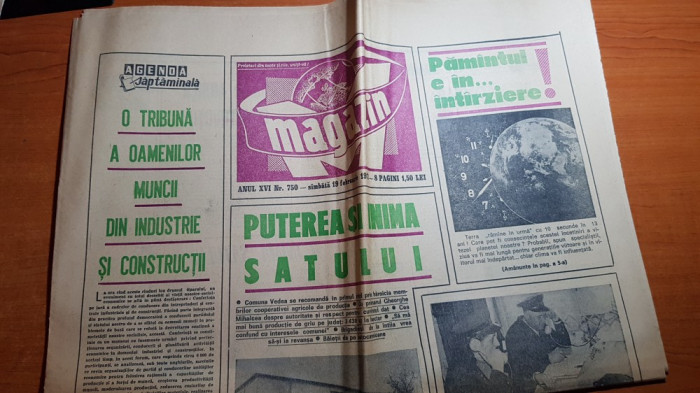 ziarul magazin 19 februarie 1972-art. si foto despre comuna vedea ,jud giurgiu