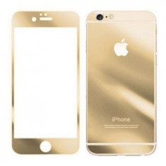 Folie protectie IMPORTGSM pentru Apple iPhone 5/5S/5C/SE, Tempered Glass, Acoperire Fata/Spate, Aurie foto