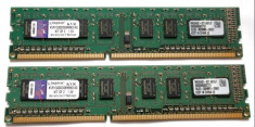 KIT MEMORII DDR3 , 4GB , KINGSTON , 2x2GB , FSB1333 , IMPECABILE! foto