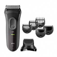 Aparat de ras electric Braun 3000BT Shave &amp;amp; Style 3 in 1, Trimmer, 5 accesorii de tuns, Gri foto