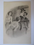 Carte postala caricatura umoristica ilustrator francez,necirculata aprox.1910, Circulata, Printata