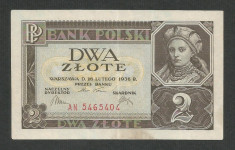 POLONIA 2 ZLOTI ZLOTE 1936 [1] P-76 , VF+ foto