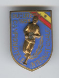 1955 CAMPIONATELE INTERNATIONALE RPR - ROMANIA Insigna email SPORT