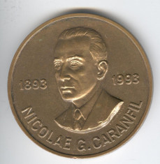 Ing. NICOLAE CARANFIL a contribuit la modernizarea Bucurestiului medalie 1993 foto