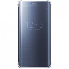Husa protectie SAMSUNG pentru Galaxy S6 Edge Plus (G928), Plastic, Smart Flip Cover (S-View), Clear View, Albastra foto