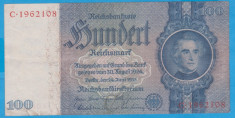 (4) BANCNOTA GERMANIA - 100 MARK (REICHSMARK) 1935 (24 IUNIE), SVASTICA foto