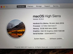 MacBook Pro i7 Core 16 GB RAM 512 SSD Retina Display 15-inch foto