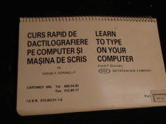 CURS RAPID DE DACTILOGRAF. PE COMPUTER SI MASINA DE SCRIS-FRANK P. DONNELY- foto