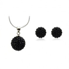 Set bijuterii Shamballa Jet Black foto