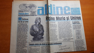 ziarul albine 27 noiembrie 1999- ion gavrila ogoranu si regina maria si unirea foto