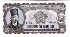 Bancnota 25 lei 1952 frumoasa foto