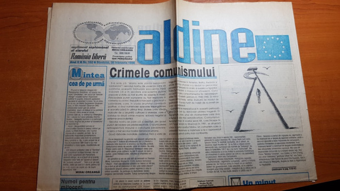 ziarul albine 28 februarie 1998-articole despre crimele comunismului