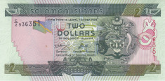 Bancnota Insulele Solomon 2 Dolari (2006) - P25 UNC ( serie C/2 ) foto