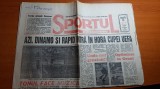 ziarul sportul romanesc 13 septembrie 1994-dinamo si rapid in cupa uefa