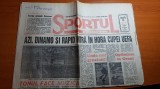 ziarul sportul romanesc 13 septembrie 1994-dinamo si rapid in cupa uefa