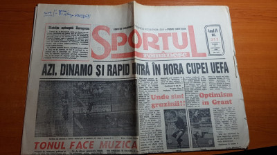 ziarul sportul romanesc 13 septembrie 1994-dinamo si rapid in cupa uefa foto