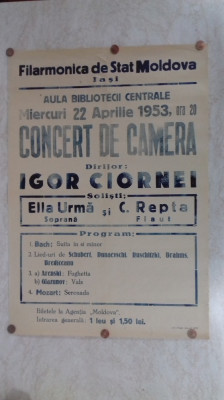 Iasi Afis Filarmonica 1953 foto