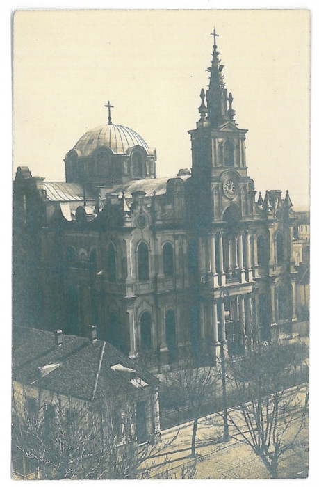 2419 - BRAILA, Chatedral - old postcard, real PHOTO - unused
