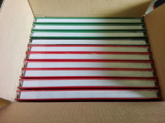 Lot 10 clasoare de timbre cu 16 file / 32 pagini albe, noi, livrare gratuita! foto