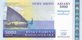 Bancnota Madagascar 5.000 Ariary 2007 - P94 UNC ( comemorativa )