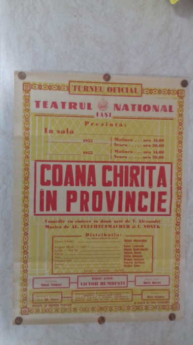 Iasi Afis Teatru National 1955