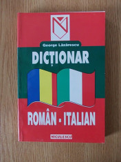 DICTIONAR ROMAN ITALIAN, LAZARESCU foto