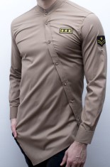 Camasa asimetrica Army - camasa army asimetrica camasa slim fit cod 168 foto