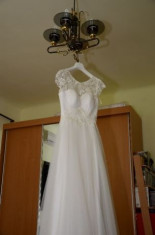 rochie de mireasa Donna Alba (voal si capa) foto