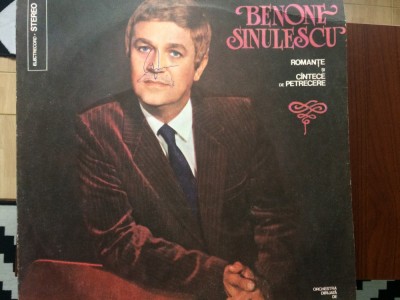 BENONE SINULESCU romante si cantece de petrecere disc vinyl lp muzica populara foto