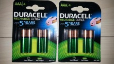 Set 4 buc Acumulatori AAA R3 850 mah DURACELL (noi) foto