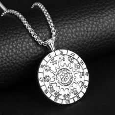 Pandantiv amuleta norocoasa protectoare zodii zodiac roata soarelui foto