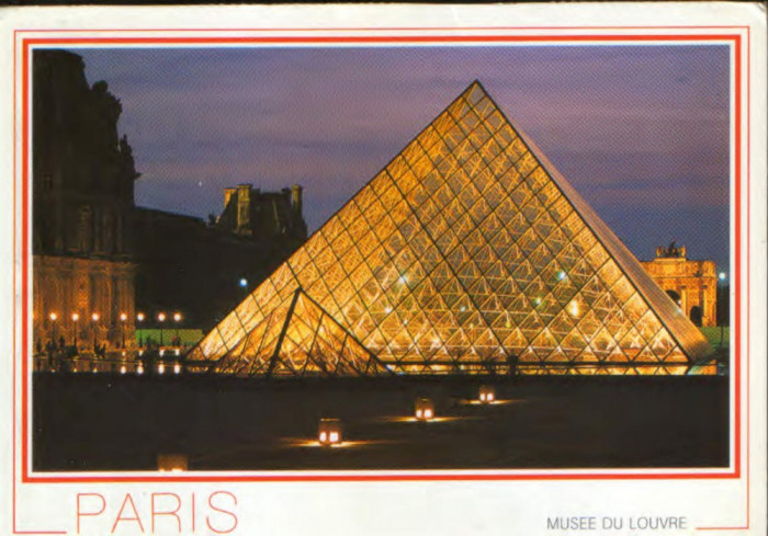 Franta - CP necirc.- Paris - Muzeul Louvre - Piramida