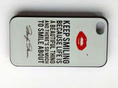 Husa protectie iPhone 4 4s, carcasa spate telefon, model text foto