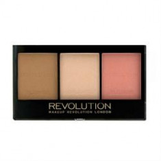 Kit pentru iluminare, conturare si evidentiere Makeup Revolution Ultra Sculpt &amp;amp; Contour Kit - Ultra Fair C01, 3x3.6g foto