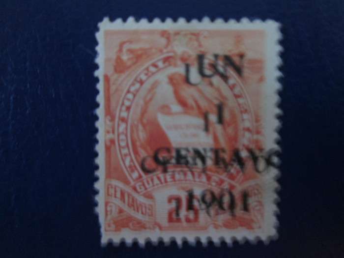 GUATEMALA =1901/25 CU EROARE