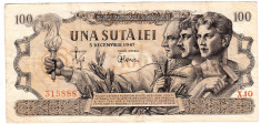 Bancnota 100 lei 5 decembrie 1947 filigran RPR foto