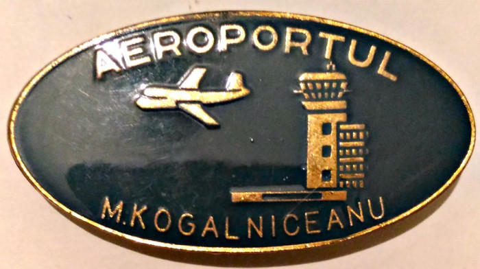 INSIGNA AVIATIE AVIATIA AEROPORTUL MIHAIL KOGALNICEANU EMAIL ALBASTRU NR 200