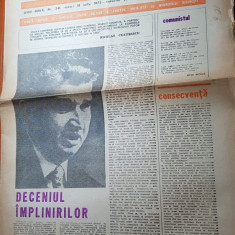 ziarul saptamana 18 iulie 1975-10 ani de cand ceausescu este presedintele PCR