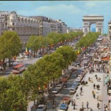 Franta - CP necirc.- Paris - Bulevardul Champs-Elysees si Arcul de Triumf